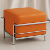Buy SQUAR Footrest (Ottoman) - Faux Leather Orange 55762 - prices